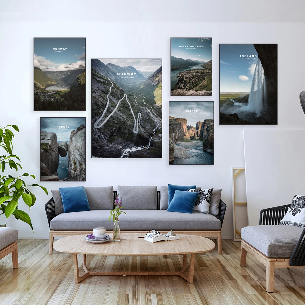 See, singapur gärten von der bucht, island selj alands foss reise poster norwegen, alesund, troll stigen, geira nger, waterton see