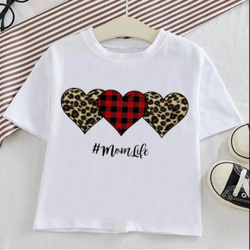 Camiseta de manga corta para niños, Tops informales de dibujos animados, ropa de leopardo, novedad de verano