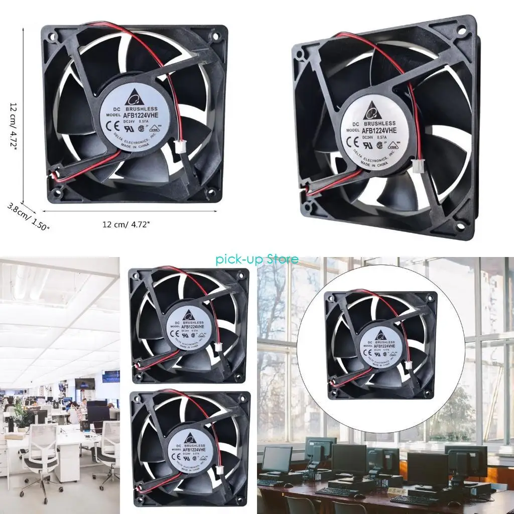 

Q5WA 12 СМ 12038 Вентилятор охлаждения ПК Радиатор Вентилятор охлаждения на шарикоподшипнике AFB1224VHE 4000R 12 СМ