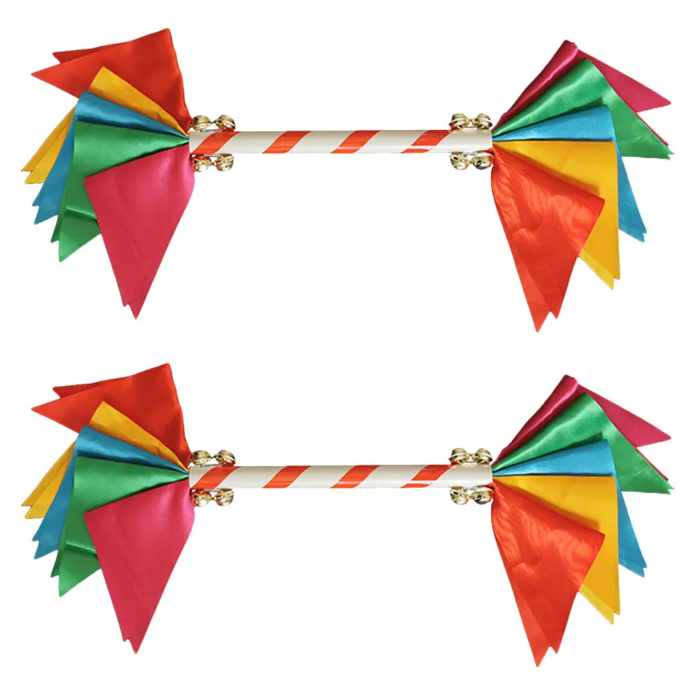 

2Pcs Shiny Cheerleading Props with Smooth Ring and Vibrant Color Matching Ideal for Dance Team Performance Festival Sports Event