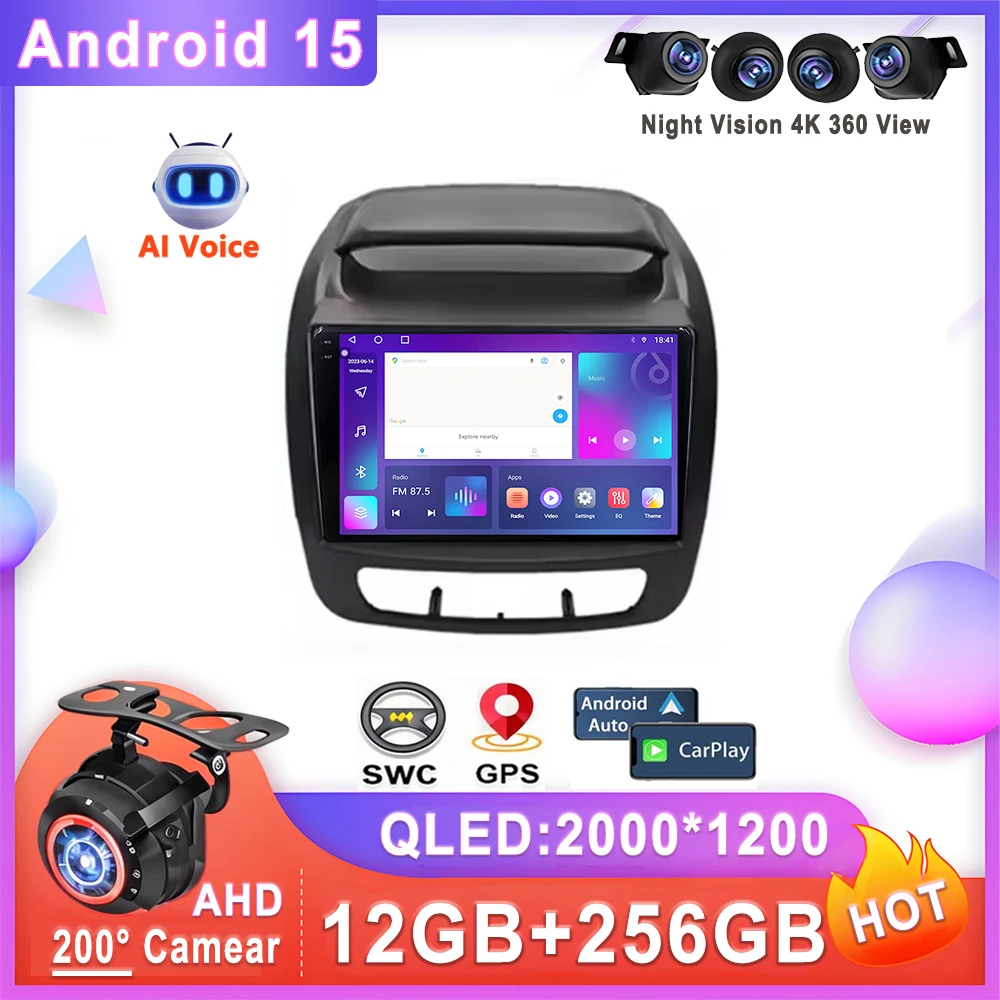 

For Kia Sorento 2012 2013 2014 2015 - 2021 Android 15 Car Stereo 2 No 2din DVD 5G Navigation stereo GPS Screen Head Carplay 2K