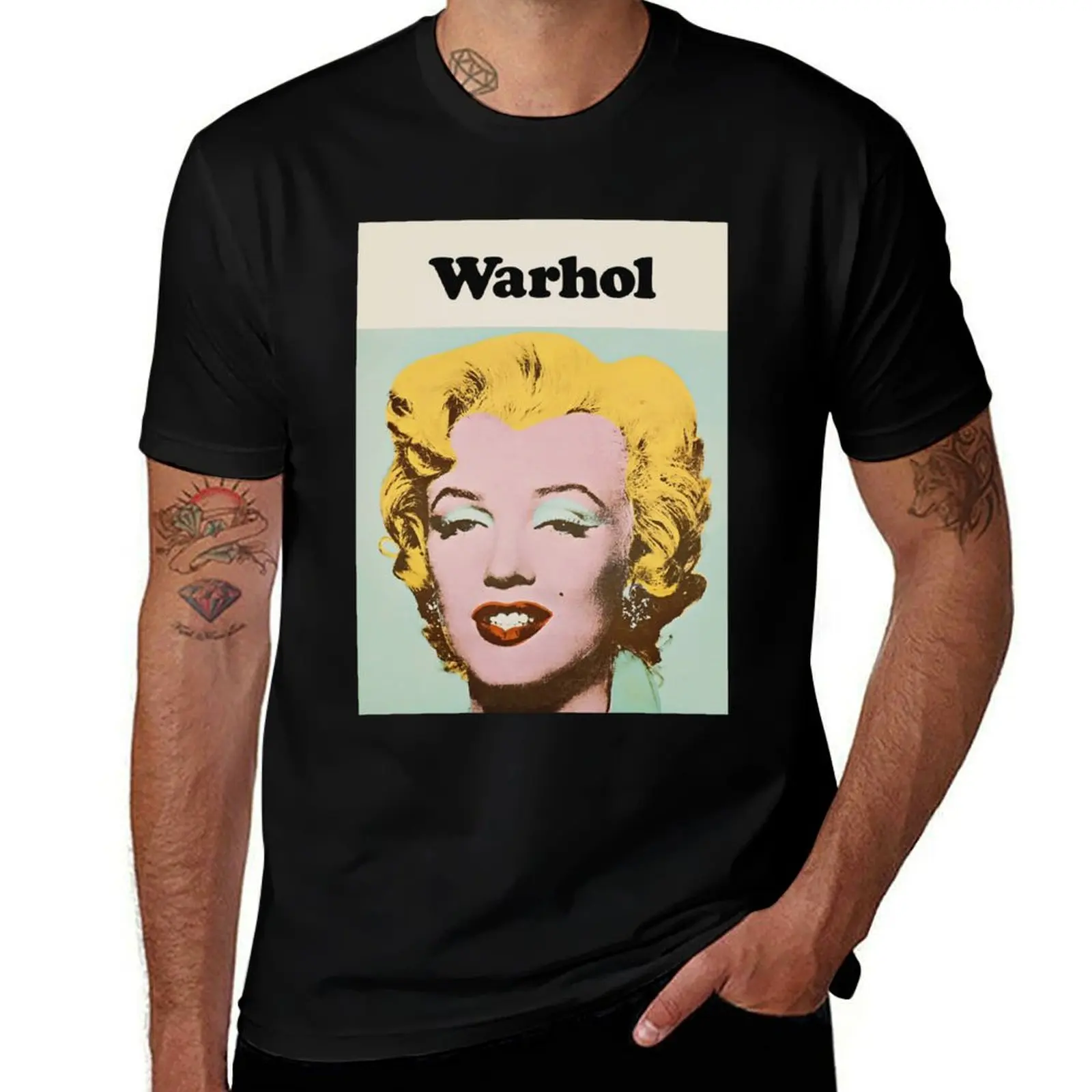 

Andy Warhol Exhibition poster 1971 T-Shirt t shirts for man cotton anime t shirts oversize T-Shirt