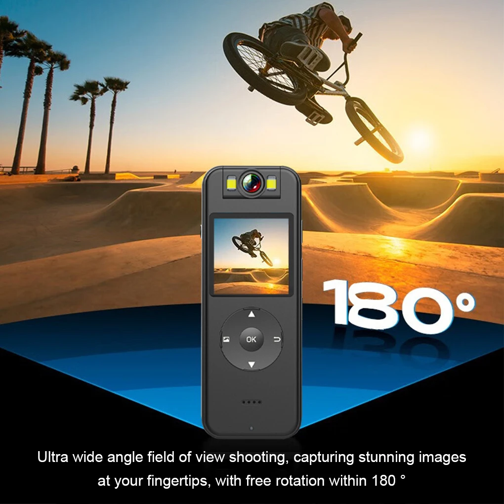 كاميرا أكشن 360 °   وضع دوري لكاميرا Wifi لتوفير الذاكرة فيديو يدعم توسيع ما يصل إلى 256GBTF