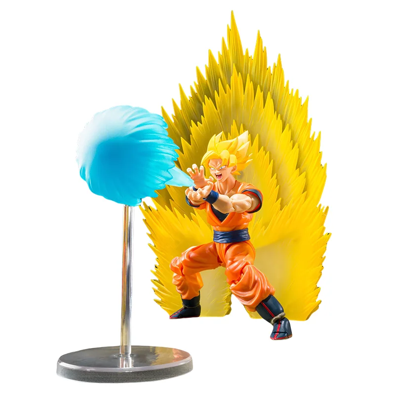 Bandai-figuras de acción de Dragon Ball Z, Juego de piezas de efecto SHF de Anime, SON Goku, regalo para niños