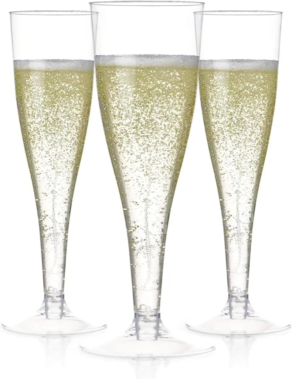 

200 Clear Plastic Champagne Flutes for Parties, Weddings, Events - 4.5 oz Disposable Drinkware