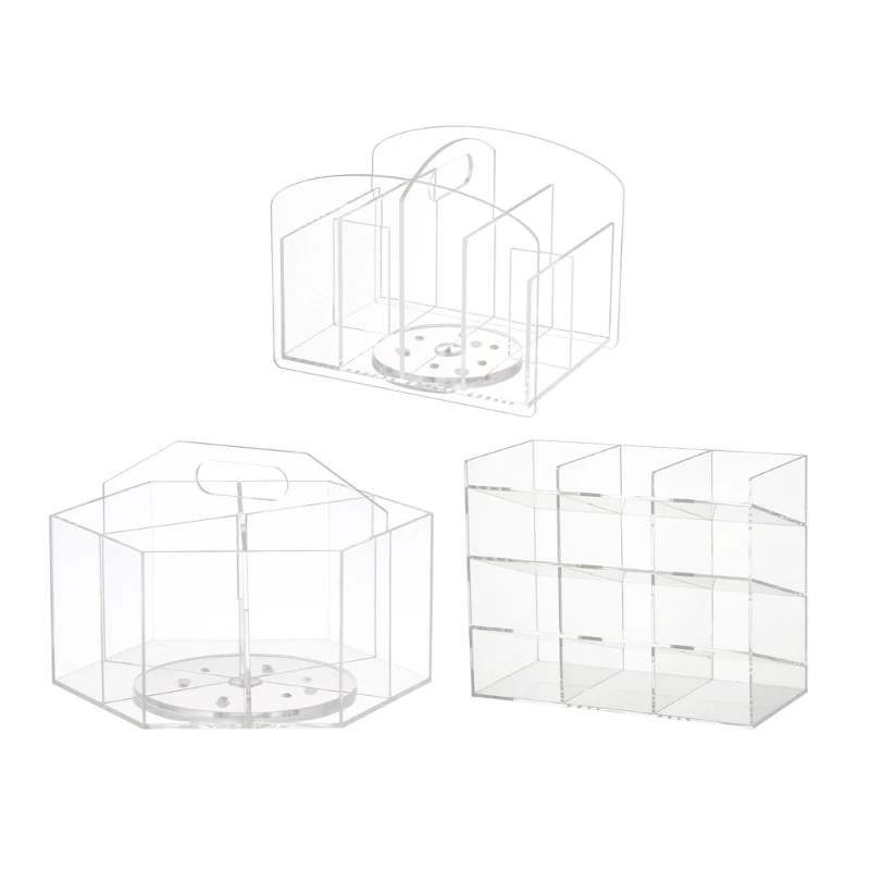 New Acrylic Art Supply Clear Marker Storage Container Large Capacity Divided Pen Holder for Home or Office