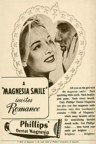 Magnesia Whitening Toothpaste Advert Vintage Retro Style Metal sign plaque