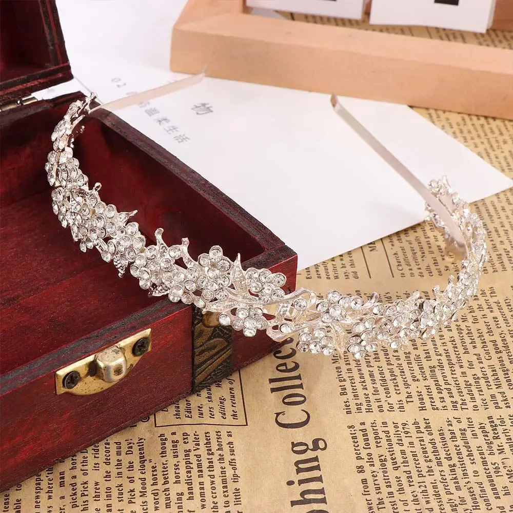 Fashion Women Wedding Full Crystal Rhinestone Flower Girl's Tiara Headband Jewelry Hair Accessories