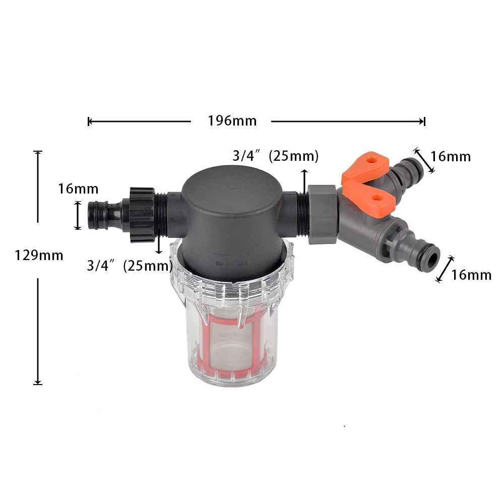 Filtr wody ekranowej 80-200 Mesh do adaptera zbiornika IBC Splitter Connect 2/4-way Tap woda z węża System nawadniania kropelkowego ogrodu