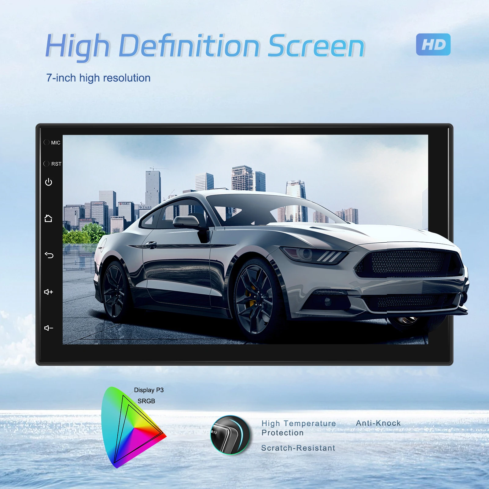 Podofo 2Din 4+64G Android Autoradio Snapdragon 8-Kern Universelles Intelligentes Autosystem Carplay Android Auto GPS WLAN Mirror Link – Detail 21