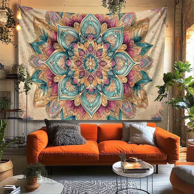 

VIKAMA Exquisite Mandala Pattern Tapestry Home Room Decoration Bedroom Living Room Dormitory Wall Decoration Tapestry
