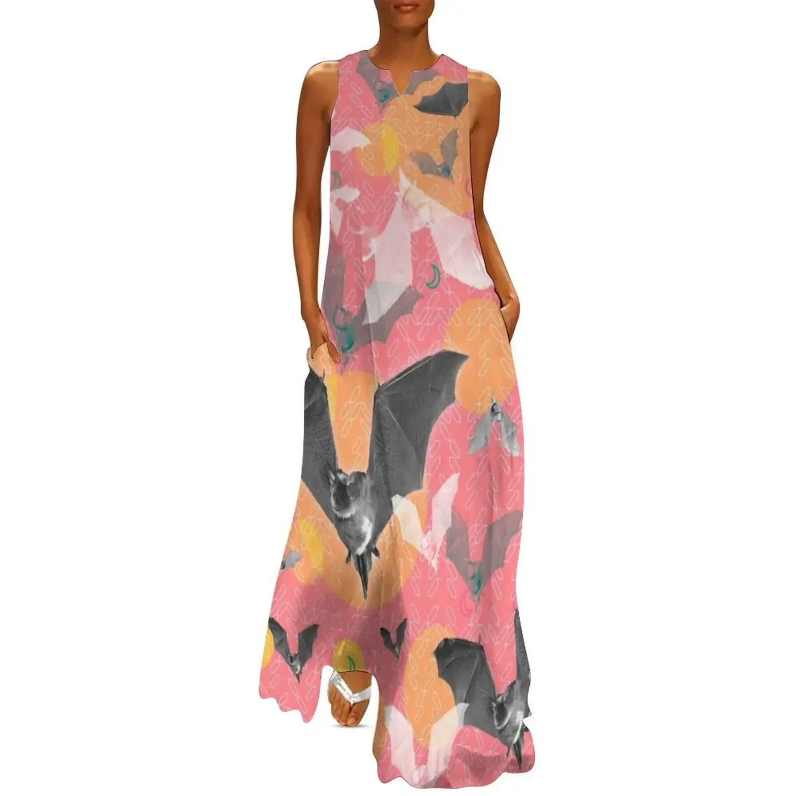 

beautiful bats, Halloween pattern Long Dress elegant dress women's evening dresses bandage dress