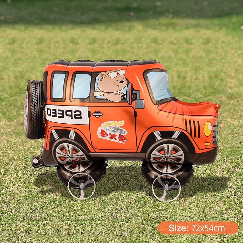 Hete Aanbieding 4D Cartoon Dieren Staande Wandelende Ballon Met Wiel Capibara Dinosaurus Folieballonnen Voor Kinder Verjaardagsparty Decoratie