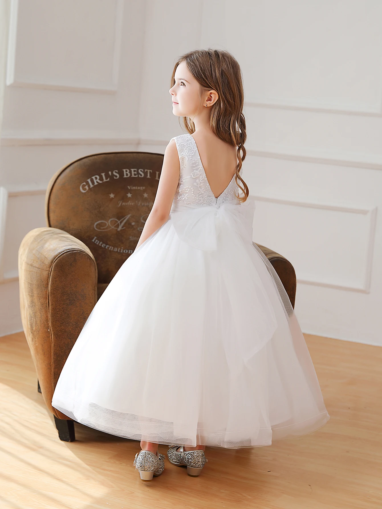 Flower Girl Dress Wedding Girls Fancy Wholesale Birthday Kids High Quality Fashion Casual Party Teenage New Design Ball Gown