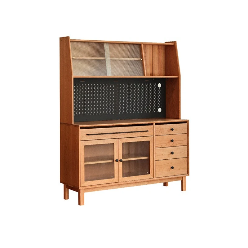 

Nordic solid wood dining side cabinet, Japanese-style simple locker storage ， cherry wood , restaurant cupboard side