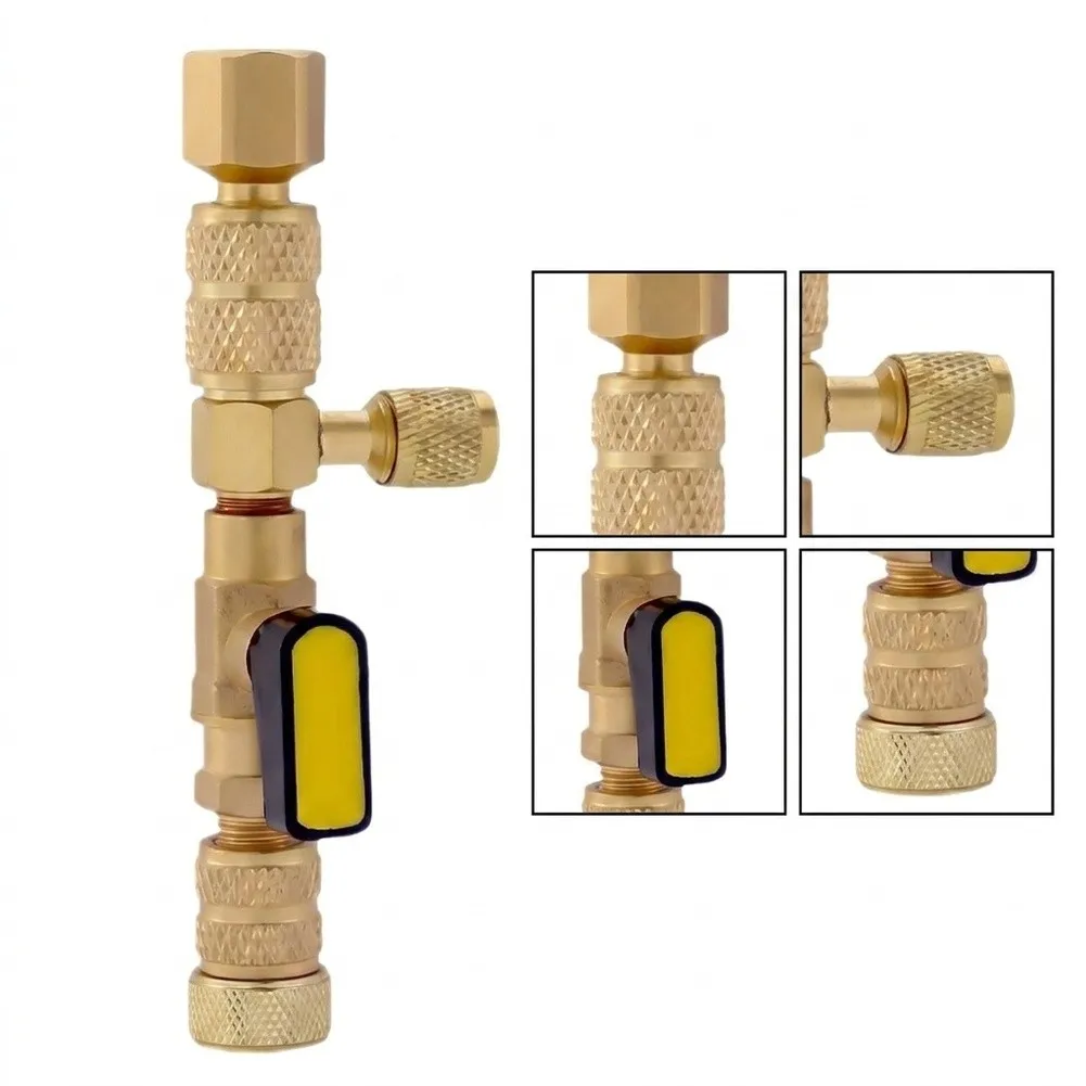 Valve Core Removal Tool Designed for R410a and For R32 Systems with Adapter for 1/4 inch to 5/16 inch For SAE Ports