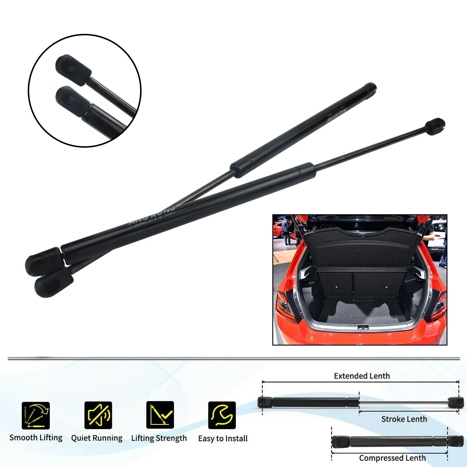 Rear Tailgate Boot Gas Struts Lifter For Skoda Fabia MK2 Hatchback Estate 07-14