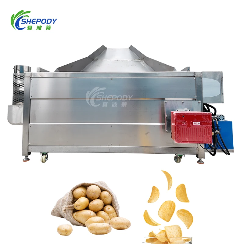 FOODLINE Customized Automatic French Chips Fryer Deep Fryer Automatic Stirring Plantain Chips French Fries Potato Deep Fryer
