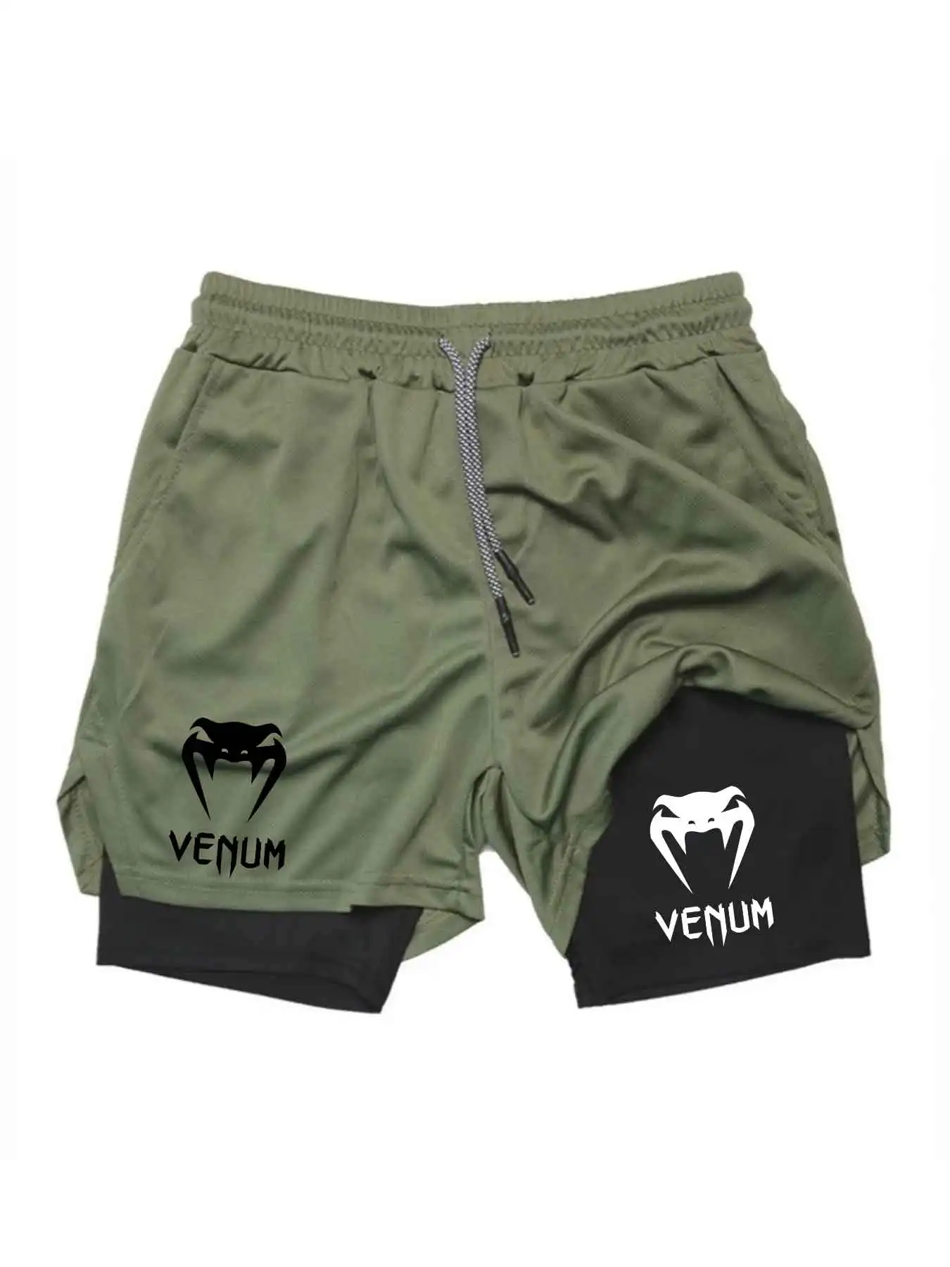 

Новые летние спортивные шорты 2-в-1 для зала и бега, повседневная спортивная одежда, двухслойные шорты для фитнеса 2026 года