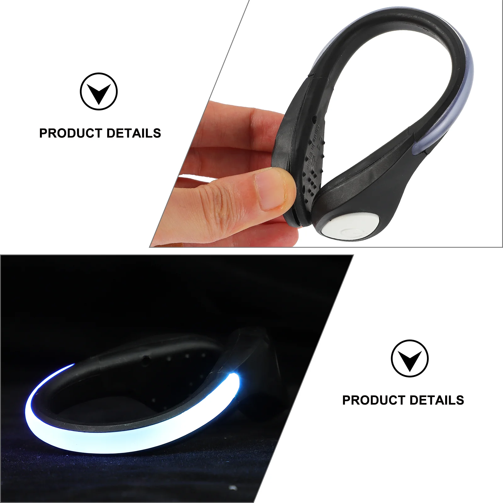 2 Pcs Luminous Shoe Clip Lights LED Cycling Clips Waterproof Lamp Abs Running Colorful