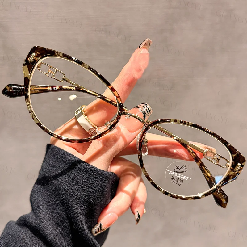 OKH Design Sense Trend إطار عين القطة TR90 إطار مضاد للضوء الأزرق لقصر النظر للرجال والنساء نظارات طبية للقراءة #2