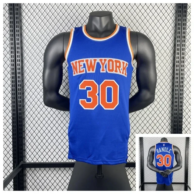 Loose Breathable Quick-drying Basketball Training Jersey 3D Printing Knicks No. 7 No. 30 Training Jersey Sports Short Sleeves