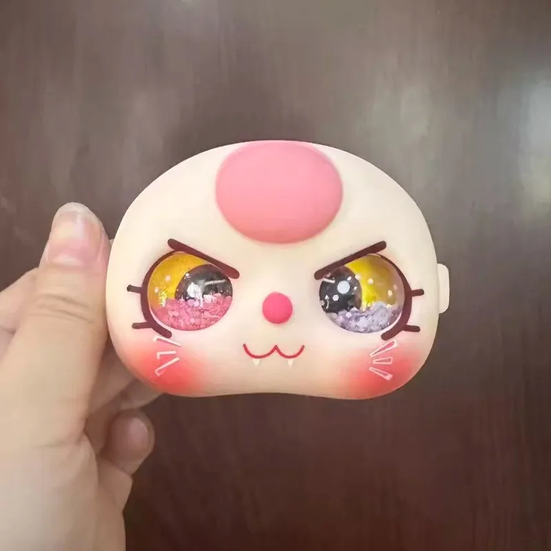 100 طفل ثلاثة سنوات اليدوية Diy بها بنفسك دمية العين الملحقات هريرة الوجه قذيفة تتدفق الرمال معكرون العين الخرز #4