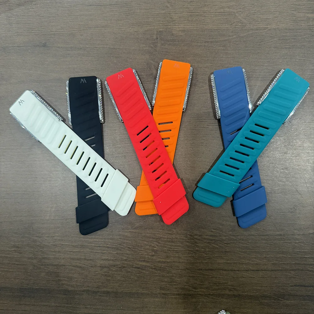 Full Diamond For Whoop 5.0 MG Silicon Wristband Strap Newest Color Nylon Woven Elastic Whoop MG Sport Bracelet Replacement Strap
