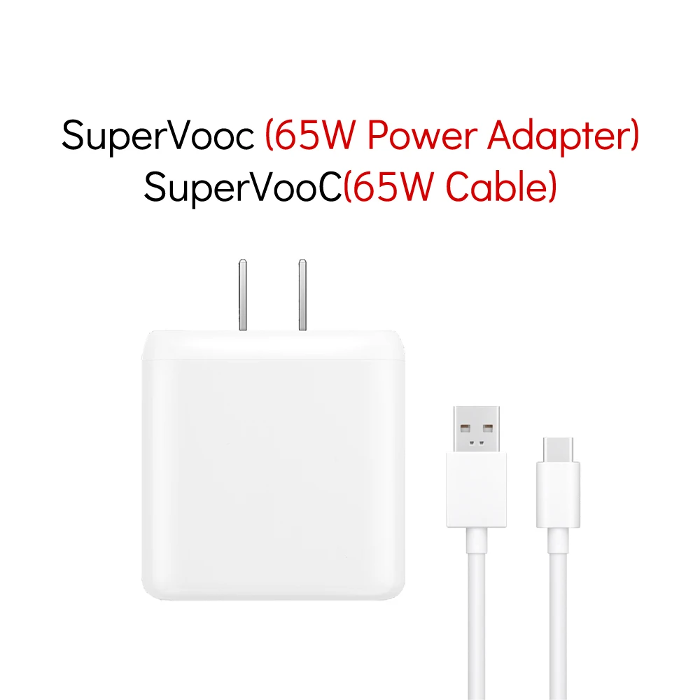 VCA7JACH OPPO 65W SuperVooc Charger Power Adapter For OPPO Find X3 Pro X2 Pro Reno7 Pro 6 Pro 5 4 K9 Pro Realme GT2 Pro GT Neo2