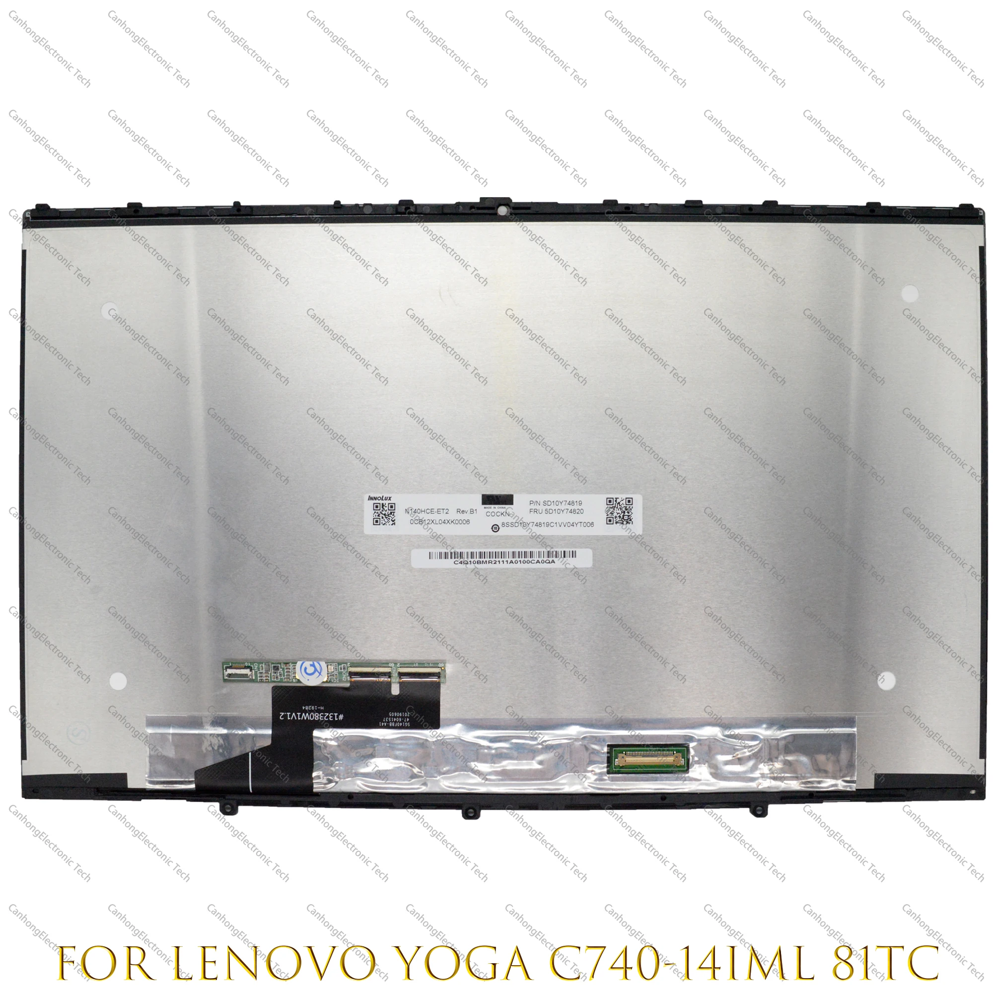 Imagem -02 - Original 14 para Lenovo Yoga C740 14 C74014iml 81tc Display Lcd Montagem da Tela de Toque Painel Substituição do Portátil 5d10u55853