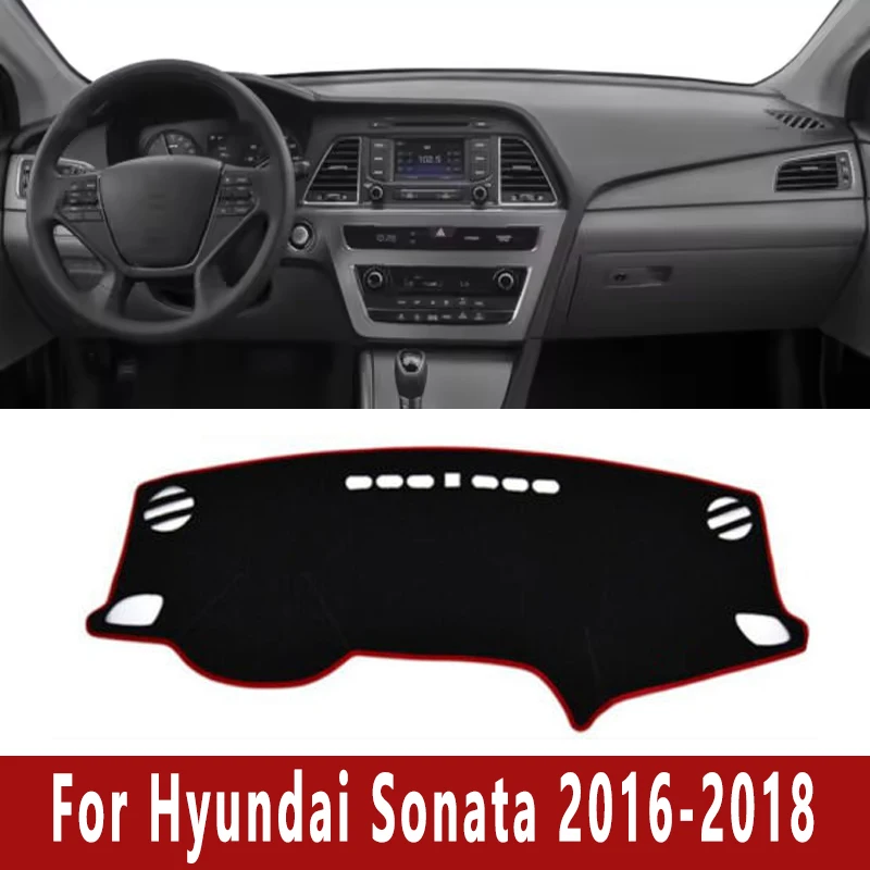 

Car Dashboard Mat Dash Cover Central Control Pad Custom for Hyundai Sonata 2016 2017 2018 Nonslip Cape Sunshade Accessories