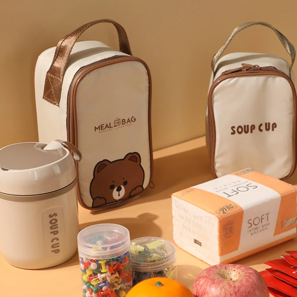 Thermal Insulation Bag Cooler Bag Lunch Breakfast Work Picnic Food A Designer Small Thickened Portable Insulated Tote Box Bag