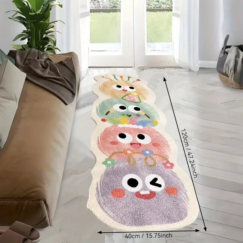 VIKAMA Crayola Shin-chan's Bedroom Alfombra para el lado de la cama - Resistente a las manchas y fácil de limpiar - Alfombra de franela para sala de estar - Decoración del hogar