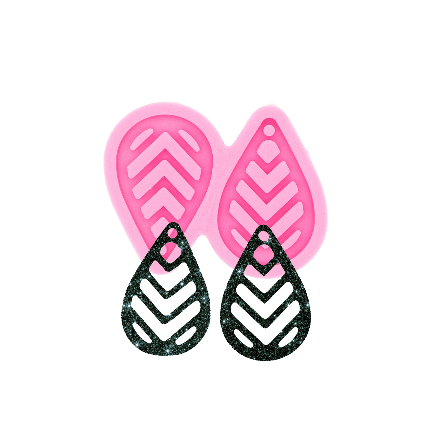 Tassel Earring Silicone Mold for Epoxy Resin DIY Mermaid Pendant Jewelry Art Craft Supplies