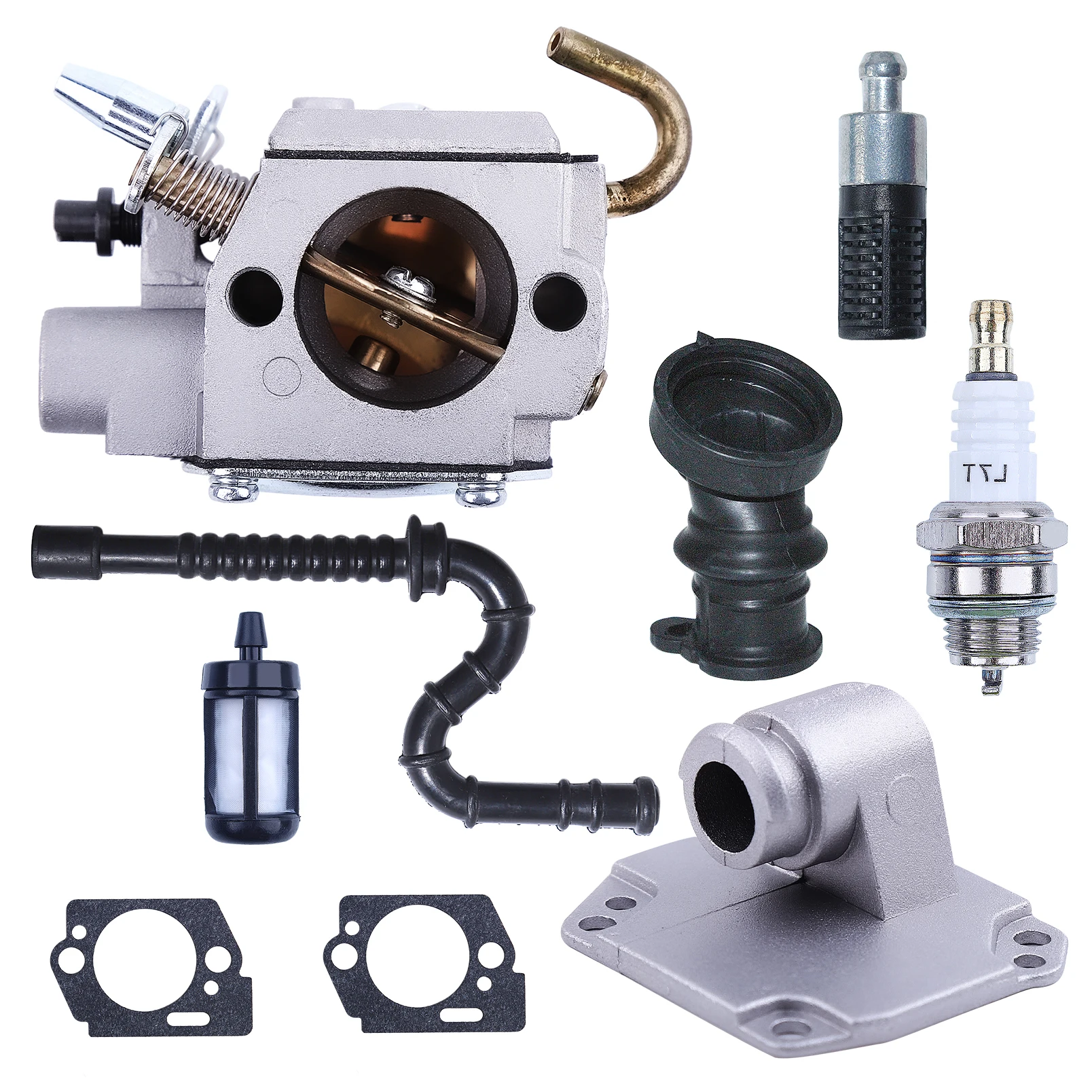 Imagem -06 - Kit Carburador Motosserra para Stihl Vela de Faísca Linha de Combustível Filtro de Óleo Ms270 Ms280 ms 270c 280c