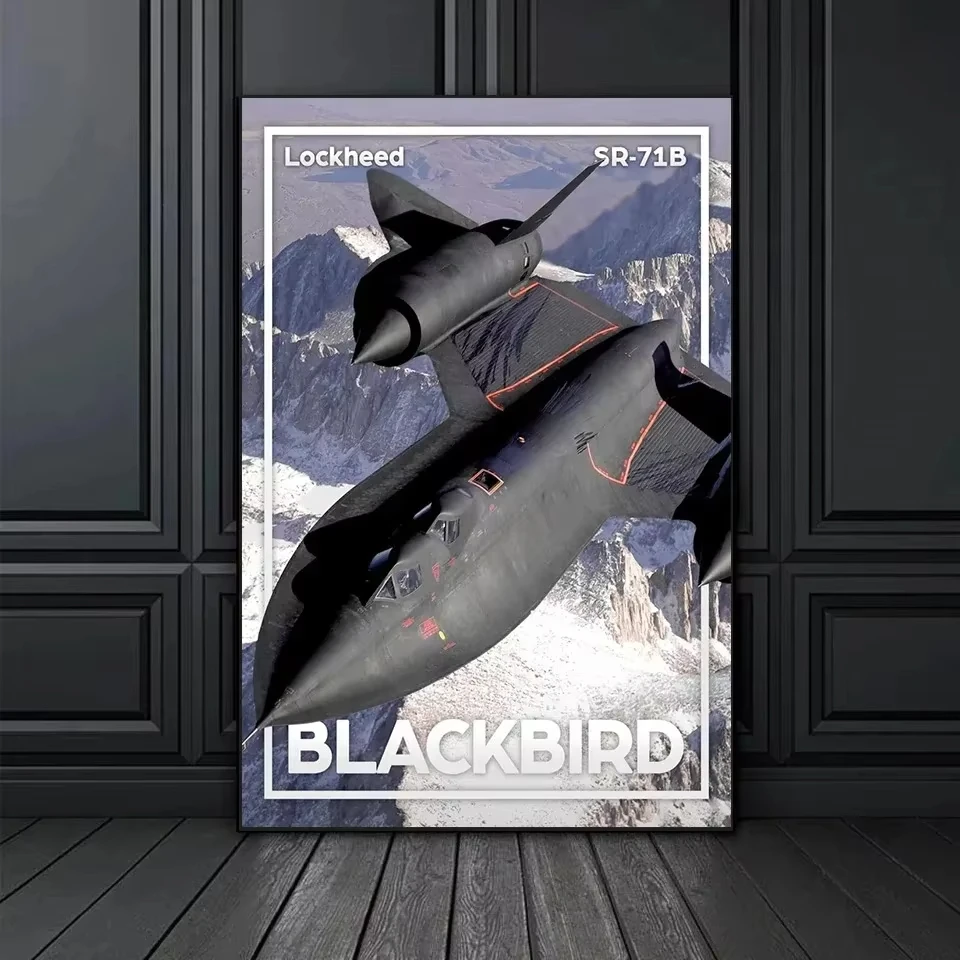 AA Classic Wall  World Aircraft F16 Blackbird Fighter Jet HD Canvas Printed Poster. Living Room Bedroom Decorative Pictures