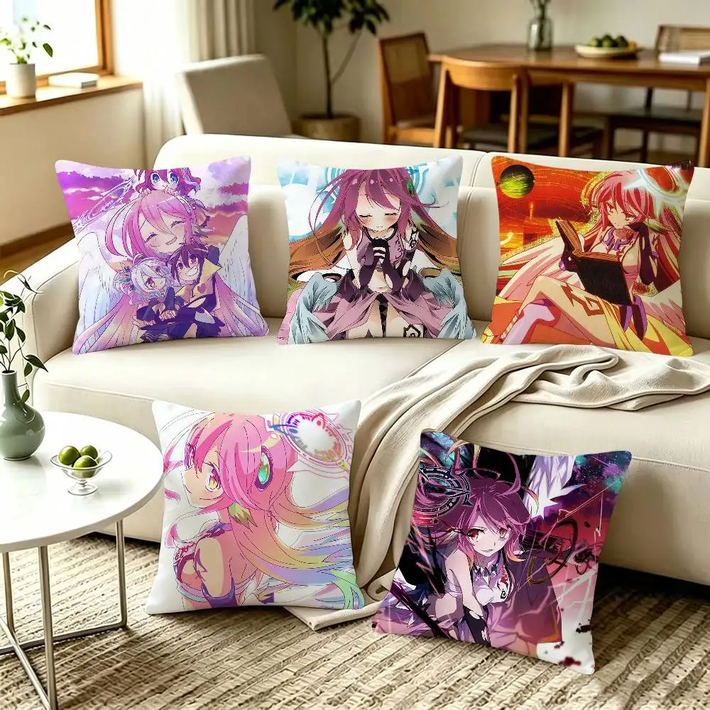NGNL Jibril No game no life Pillow Covers, Home Sofa Cushion Covers and Aecorative Custom