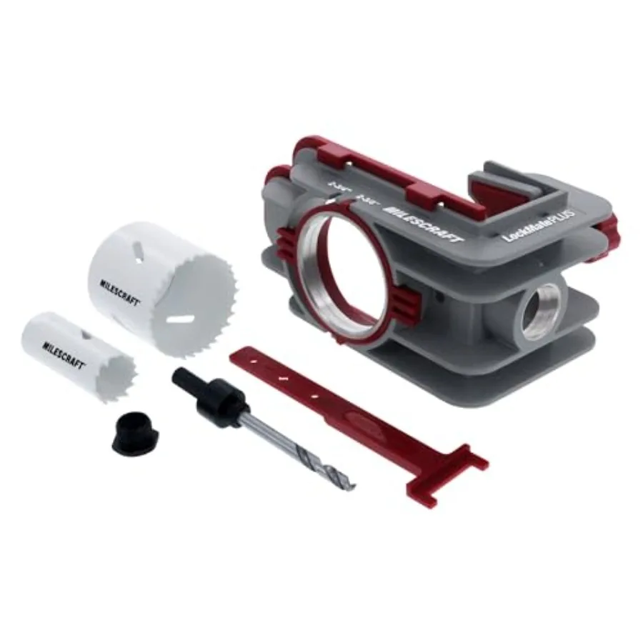 

1338 Lock Mate PLUS Self Clamping Professional Door Lock Installation Kit Door Lock Jig for Wood/Metal Doors with 1-3/8" and 1-