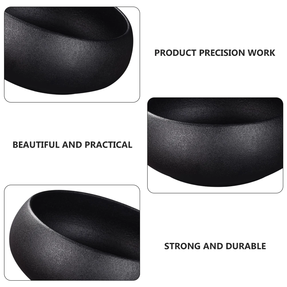 

Black Ceramic Teacup Wash Bowl Creative Solid Design Stable Placement Tea Set Accessory Perfect Tea Gift Teacup Bowl