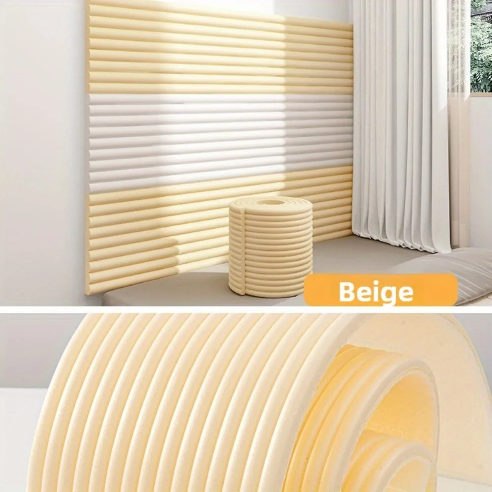 

2m Desk Edge Guard Strip Baby Safety Soft Wall Corner Protector Self Adhesive Thickend Foam Bumper for Window Sill Bedside