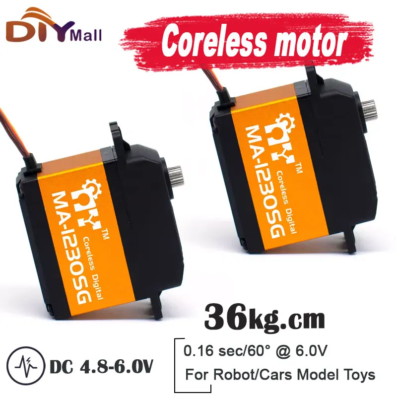

MA-1230SG 36KG High Torque Digital Servo HV Waterproof Metal Gear 0.16S For RC Car Drone Robot Arm Boat Helicopter 25T