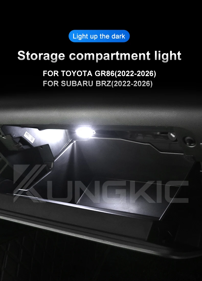 LED-Innenraumleuchte für Subaru BRZ ZD8 und Toyota GR86 ZN8 (2022 2023 2024 2025 2026), weiß/blau, 12 V DC – Detail 1