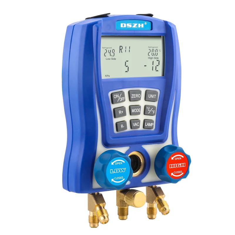 WK-6889 Electronic Air Conditioning Fluorine Meter Digital Display Refrigerant Pressure Vacuum Gauge