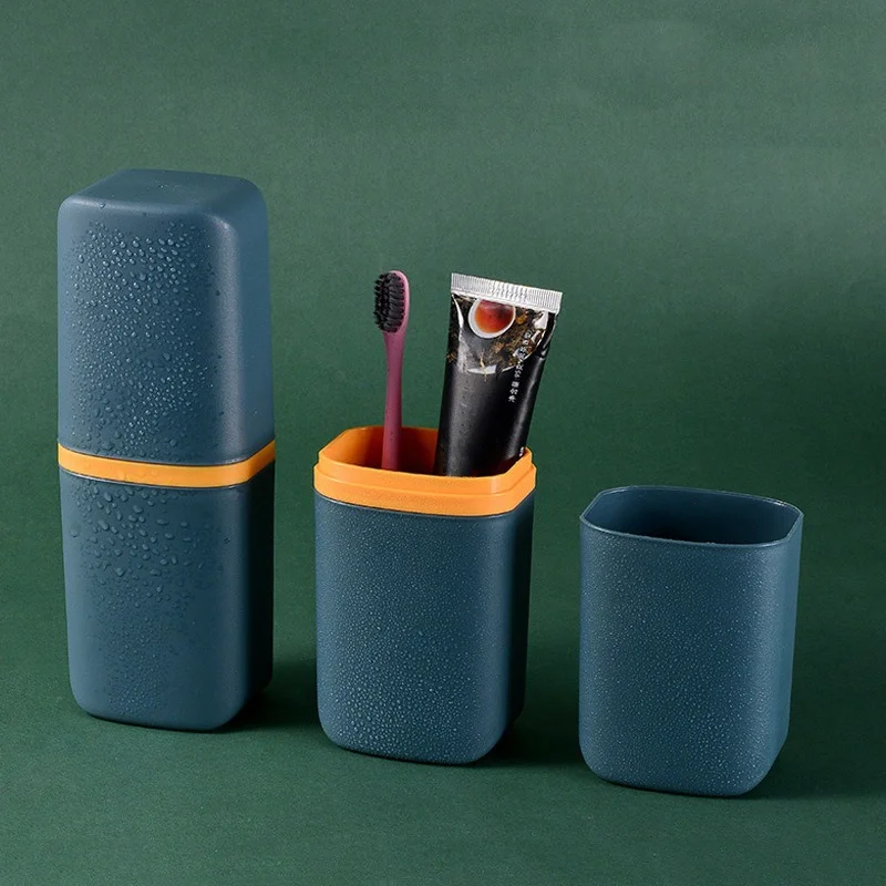 

Travel Portable Toothbrush Toothpaste Holder Storage Case Box Organizer Household Storage Cup Outdoor Holder Bathroom Accessorie