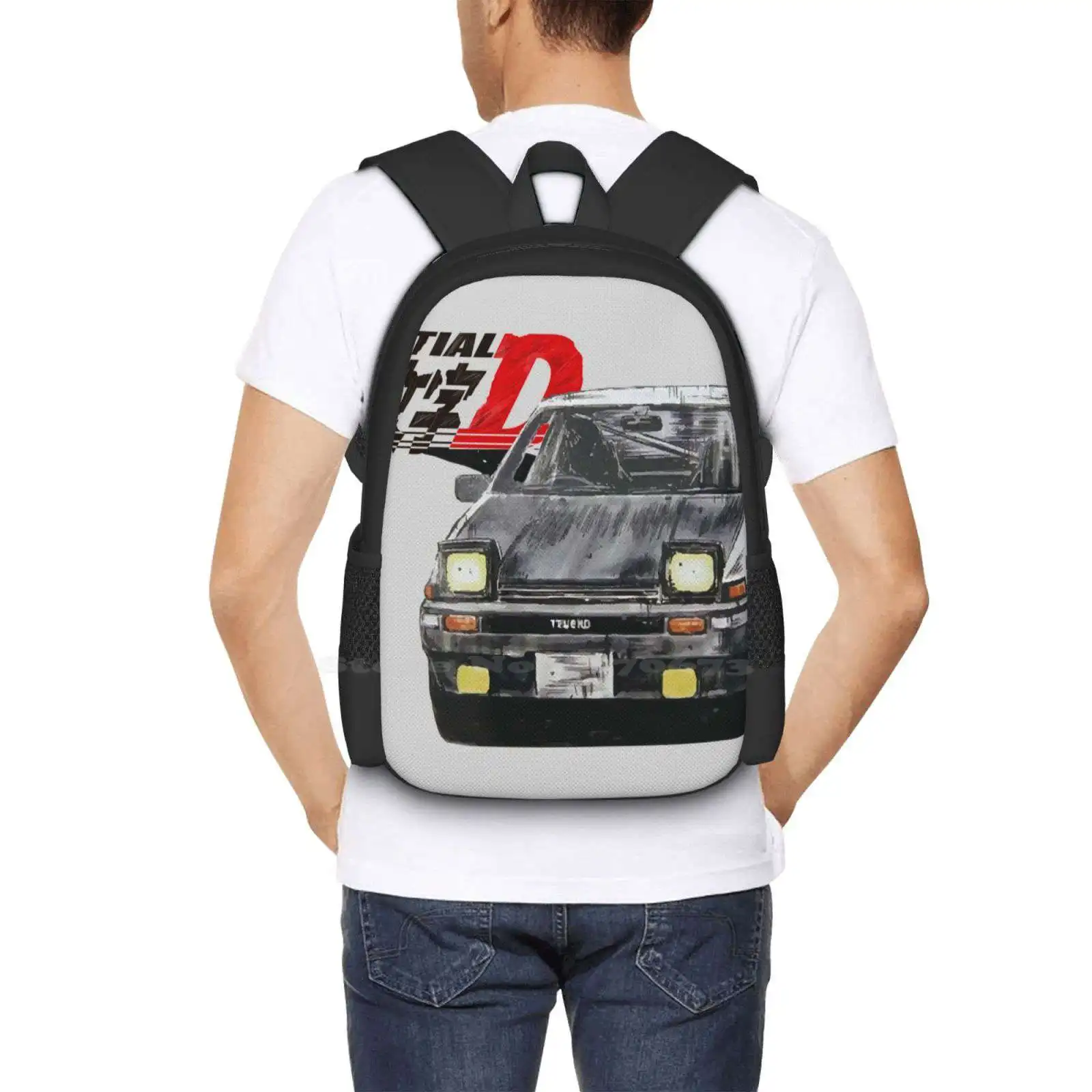 Intial-D Akina'S Pride School Bags For Teenage Girls Laptop Travel Bags Jdm Initial D Takumi Fujiwara Ae86 Trueno Race Car