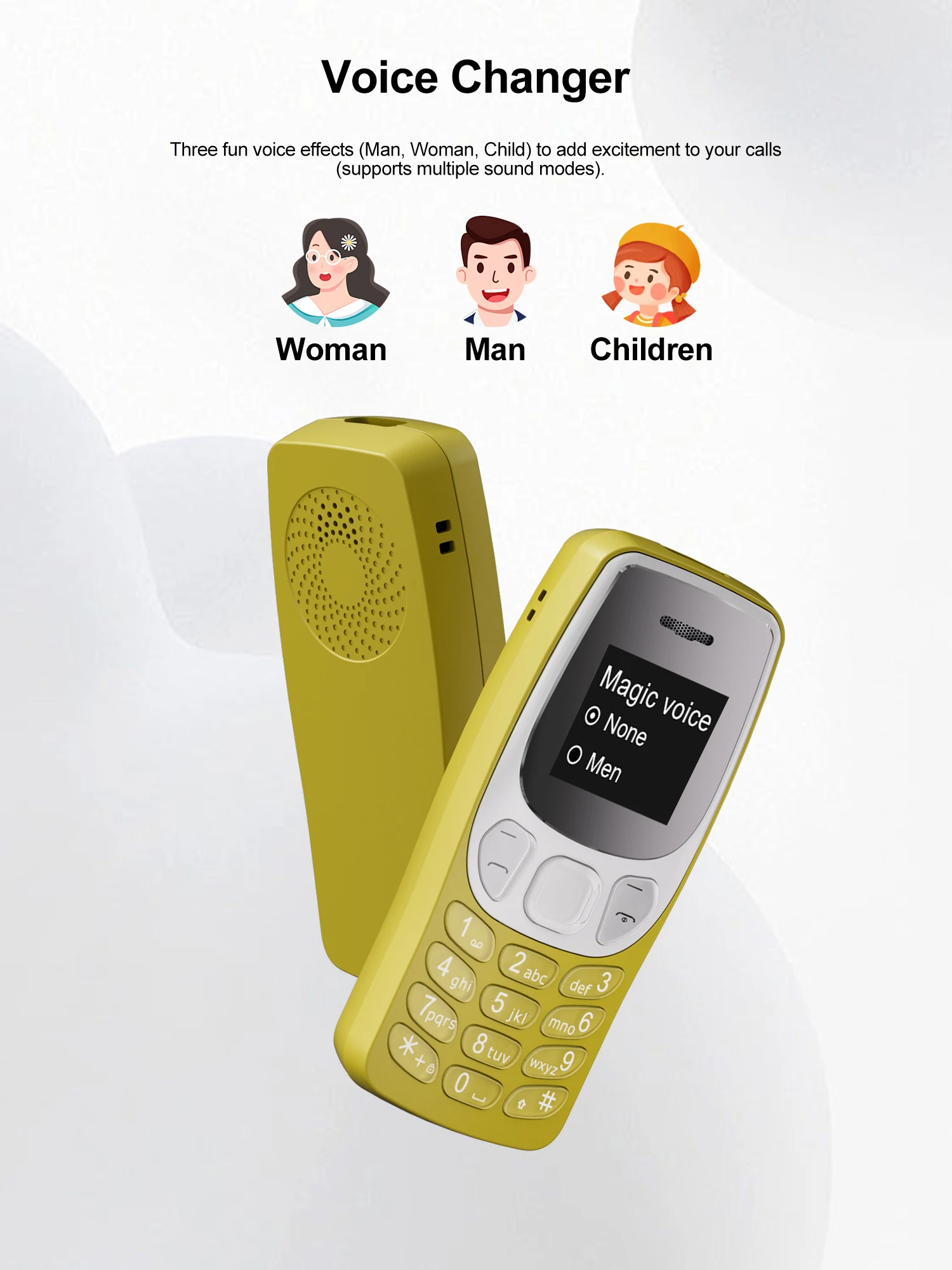 SERVO mini Mobile Phone 2G Network Bluetooth Dialer Blacklist Call Recording Dual SIM Standby 0.85" Screen Super Small Phones