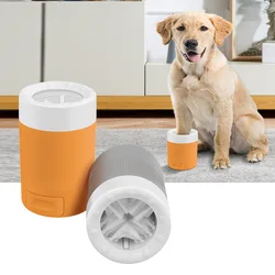 Semiautomatic Pet Dog Foot Washer Soft Silicone needle Dog Paw Cleaner Cup Paw Washing Cup Cleaner Brush for Small Medium Dogs