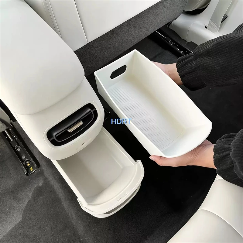 

For GWM Ora 5 2026 + Car Style Rear Armrest Slot Groove Mat Storage Box Refrigerator Water Cup Air Conditioning Organizer Cover