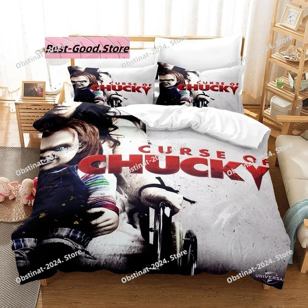 

Chucky Bedding Set Printed single Comforter Quilt Bed Cover Duvet Cover Pillow Case 3 Pieces Sets Kids Adult Size 2022 Halloween