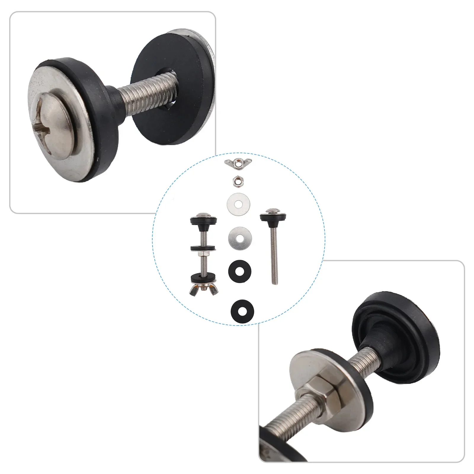 

Bathroom Screws Bolts Split Washer Toilet Tank Bolt 2pcs Bathroom Gadgets Bowl Bolt Kit Easy Installation Fastener